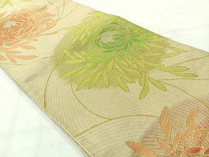 平和屋着物◎六通柄袋帯　乱菊　金銀糸　正絹　逸品　AABH2381uk