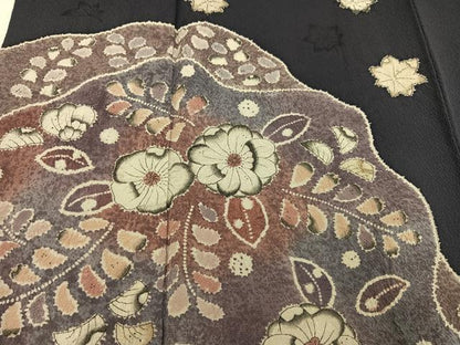 平和屋着物●訪問着　辻が花　絞り　正絹　逸品　AABH4056ph