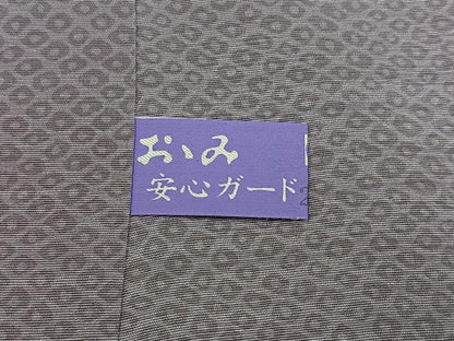 平和屋着物●お召　訪問着　駒刺繍　片輪車立波文　黒地　正絹　逸品　AABH4050ph