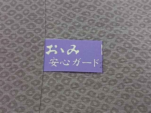 平和屋着物●お召　訪問着　駒刺繍　片輪車立波文　黒地　正絹　逸品　AABH4050ph