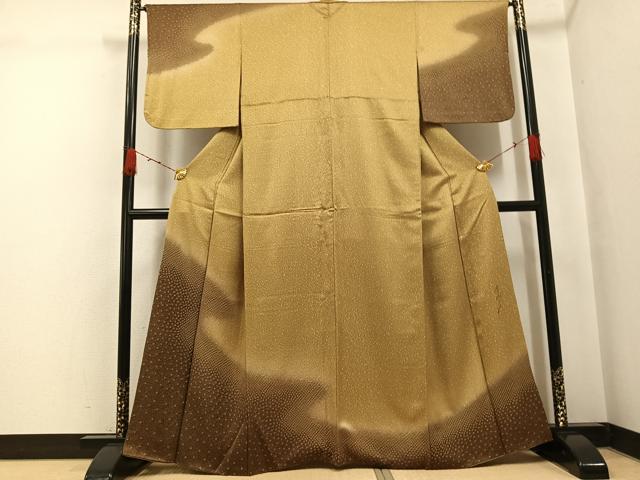 平和屋着物●染色作家　斉藤三才　訪問着　霞文　暈し染め　正絹　逸品　AABH4052ph