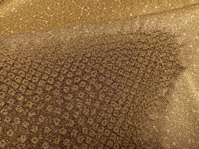 平和屋着物●染色作家　斉藤三才　訪問着　霞文　暈し染め　正絹　逸品　AABH4052ph