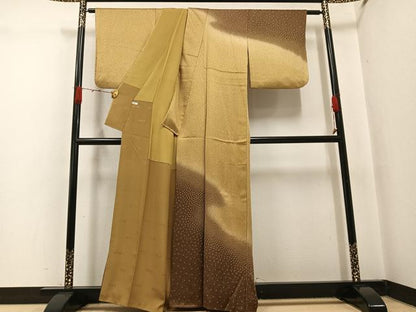 平和屋着物●染色作家　斉藤三才　訪問着　霞文　暈し染め　正絹　逸品　AABH4052ph