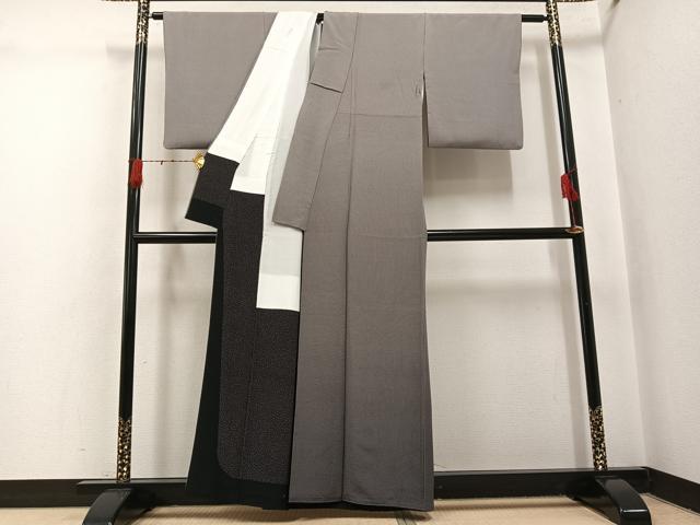 平和屋着物●伝統工芸士　田島輝久　訪問着　霞文　正絹　逸品　AABH4054ph