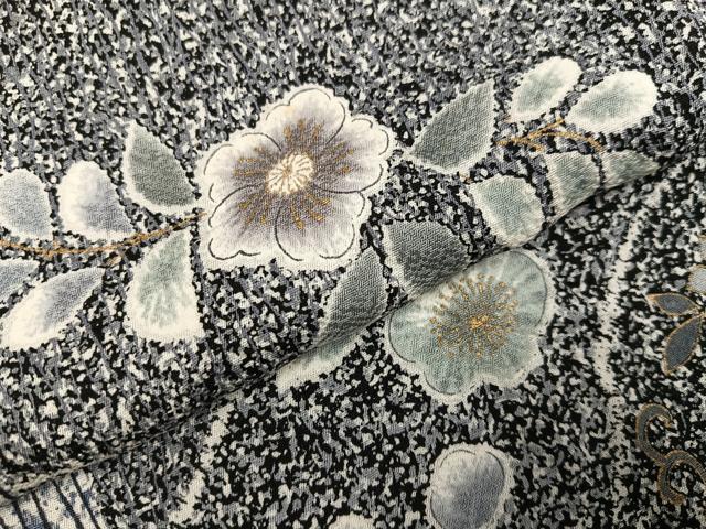 平和屋着物●上質な小紋　辻が花　金彩　正絹　逸品　AABH4078ph 平和屋着物○上質な小紋 辻が花 金彩 正絹 逸品 AABH4078ph