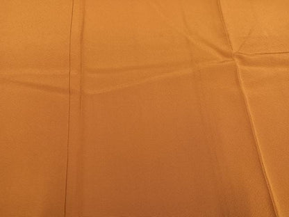平和屋着物●豪華振袖　色無地　柚子色　正絹　逸品　AABH4067ph