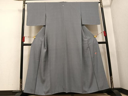 平和屋着物●江戸小紋　作家物　草木染　極小鮫小紋柄　正絹　逸品　AABH4074ph