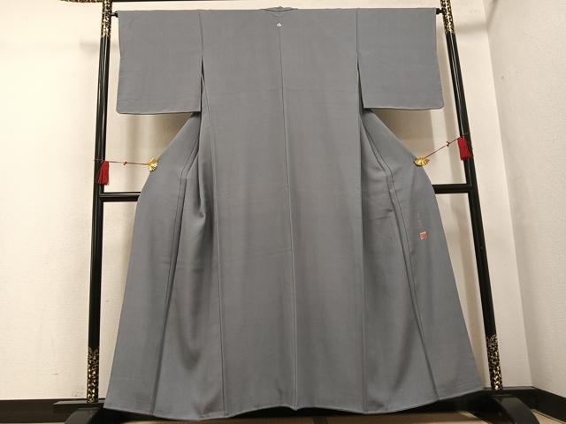 平和屋着物●江戸小紋　作家物　草木染　極小鮫小紋柄　正絹　逸品　AABH4074ph