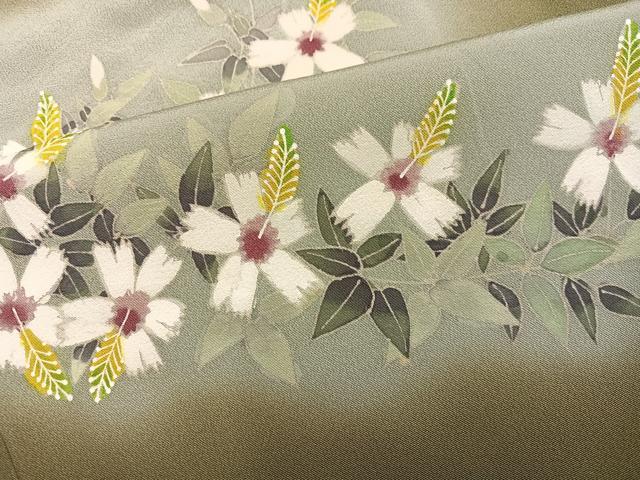 平和屋着物●本加賀友禅作家　能川光陽　青山みとも　訪問着　花蝶文　暈し染め　正絹　逸品　AABH4091ph