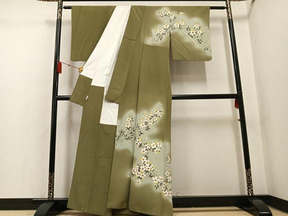 平和屋着物●本加賀友禅作家　能川光陽　青山みとも　訪問着　花蝶文　暈し染め　正絹　逸品　AABH4091ph