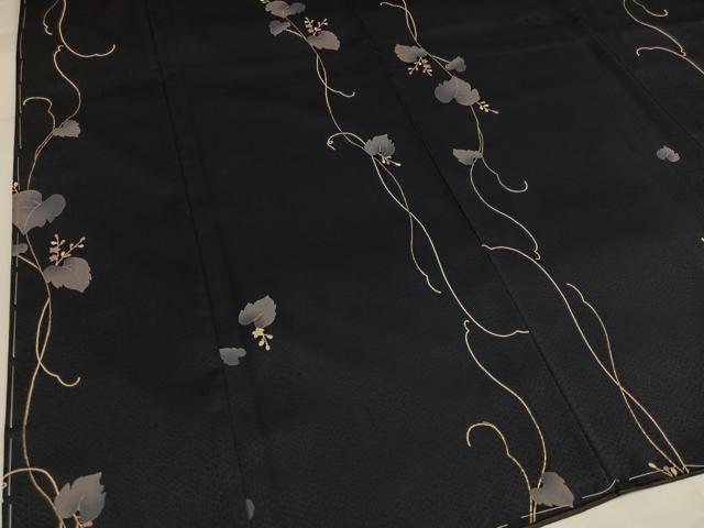 平和屋着物●小紋　蔦の葉文　金彩　やまと誂製　洗える着物　未使用　AABH4085ph