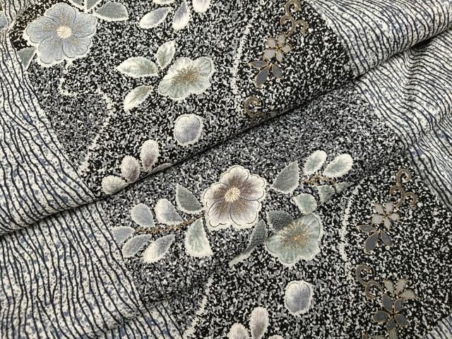 平和屋着物●上質な小紋　辻が花　金彩　正絹　逸品　AABH4078ph 平和屋着物▽上質な小紋 単衣 辻が花 金彩 正絹 逸品 DABD6472du