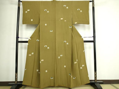 平和屋着物■上質な小紋　百人一首　正絹　逸品　DABD3269sf