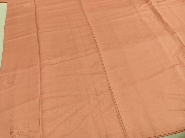 平和屋着物●上質な色無地　草花地紋　東雲色　正絹　逸品　未使用　AABH0849fy