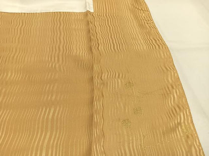 平和屋着物●訪問着　総刺繍　舞花文　金糸　鬼しぼ縮緬　ロング丈　正絹　逸品　AABH0857fy