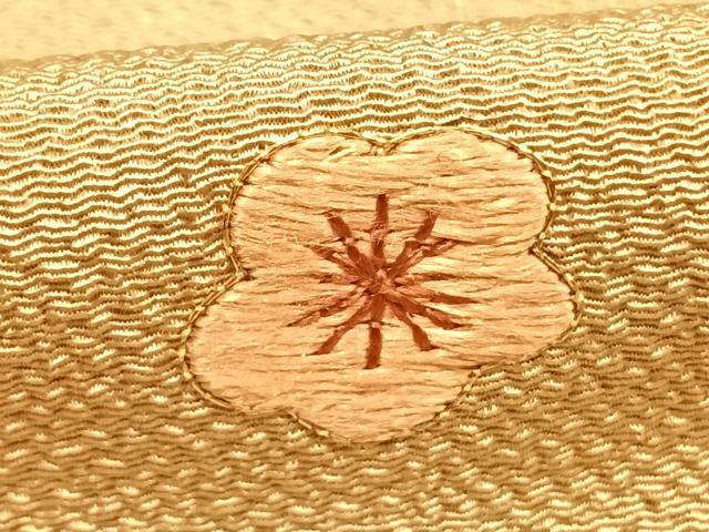 平和屋着物●訪問着　総刺繍　舞花文　金糸　鬼しぼ縮緬　ロング丈　正絹　逸品　AABH0857fy