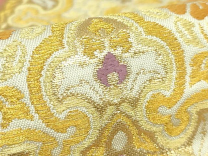 平和屋本店●極上　龍村美術織物　たつむら　六通柄　本袋帯　唐織　西城菱花文　金銀糸　逸品　DZAB5952kh6
