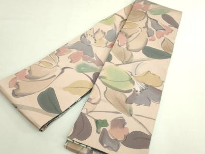 平和屋着物●極上　両面　半幅帯　花唐草　逸品　DZAB6016kh6