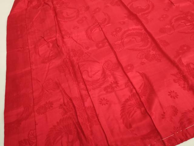 平和屋着物●アンティーク　大正ロマン　長襦袢　袷　飛鶴花地紋　逸品　DZAB6050kh6