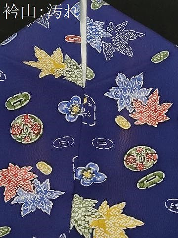平和屋着物■上質な小紋　型染め　舞楓文　正絹　逸品　CABE7614ev