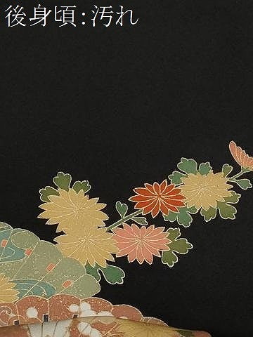 平和屋着物■豪華黒留袖　駒刺繍　萬寿染　檜扇花文　冊子花文　宝尽くし文　金彩　鈴乃屋扱い　正絹　逸品　CABE7624ev