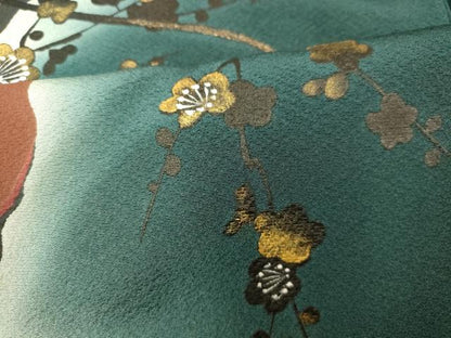 平和屋着物■訪問着 枝梅扇子文 暈し染め 金彩 正絹 逸品 AABH4416fw
