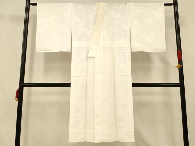 平和屋着物■長襦袢 無双仕立て 流水草花地紋 正絹 逸品 AABH4415fw