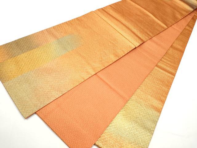平和屋着物●ひなや工房　くむ・あむ・おる　伊豆蔵明彦　太鼓柄袋帯　総刺繍　花鳥文　金糸　正絹　逸品　CABE8514hy