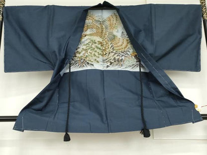 平和屋着物●男性　本場大島紬　アンサンブル　亀甲絣　正絹　逸品　未使用　AABH3666cs