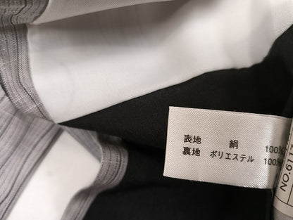 平和屋着物●上質な紬　縞　立涌文　正絹　逸品　AABH4093ph