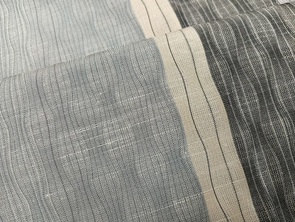 平和屋着物●上質な紬　縞　立涌文　正絹　逸品　AABH4093ph