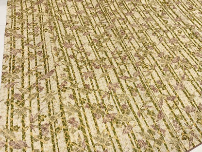 平和屋着物●上質な小紋　絞り　草花文　三越扱い　正絹　逸品　AABH4106ph