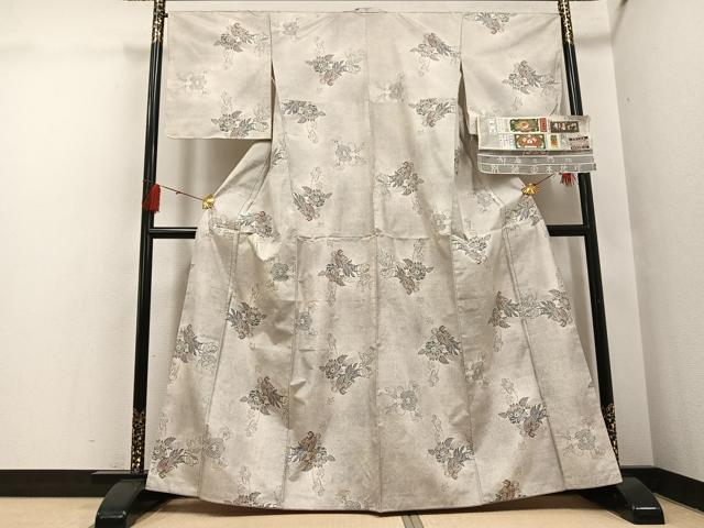 平和屋着物○都喜ヱ門 本場大島紬 白大島 カタス7マルキ 総