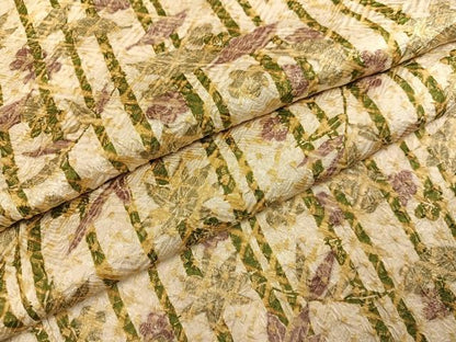 平和屋着物●上質な小紋　絞り　草花文　三越扱い　正絹　逸品　AABH4106ph