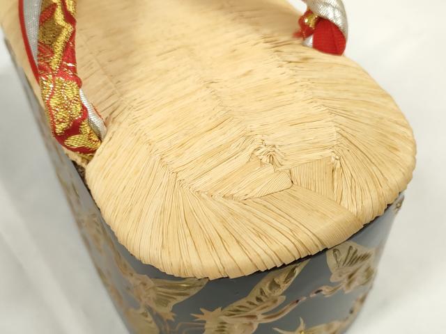 平和屋本店○女の子 子供 ぽっくり下駄 おこぼ こっぽり下駄 金蒔絵