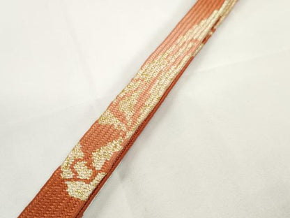 平和屋着物●和装小物　帯締め・帯揚げセット　橘　金彩　高麗組　金糸　逸品　未使用　DABD7302zzz