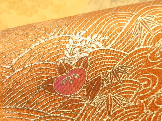 平和屋着物●和装小物　帯締め・帯揚げセット　橘　金彩　高麗組　金糸　逸品　未使用　DABD7302zzz