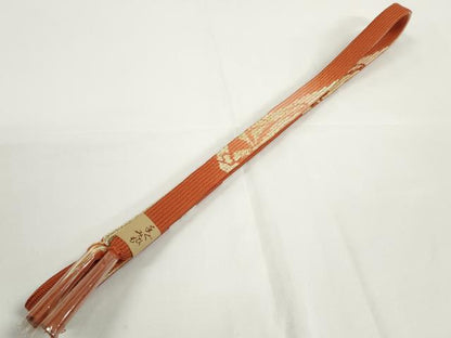 平和屋着物●和装小物　帯締め・帯揚げセット　橘　金彩　高麗組　金糸　逸品　未使用　DABD7302zzz