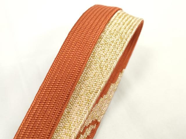 平和屋着物●和装小物　帯締め・帯揚げセット　橘　金彩　高麗組　金糸　逸品　未使用　DABD7302zzz