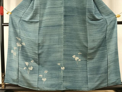 平和屋着物●訪問着　草葉文　小大丸　たとう紙付き　正絹　逸品　未使用　AABH0893fy