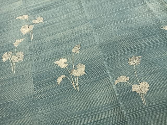 平和屋着物●訪問着　草葉文　小大丸　たとう紙付き　正絹　逸品　未使用　AABH0893fy