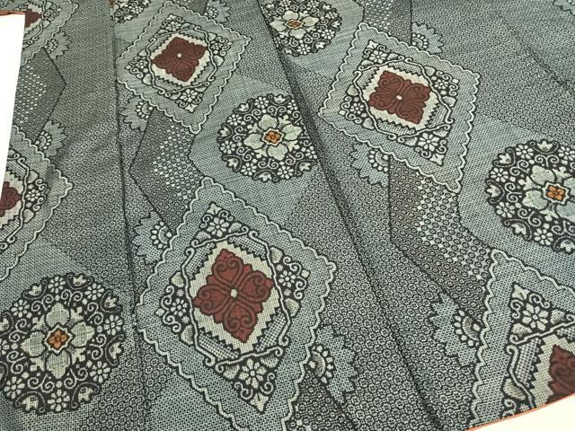 平和屋着物●本場大島紬　割込み絣　正絹　逸品　AABH0874fy