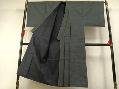 平和屋着物●男性　本場大島紬　アンサンブル　100亀甲　総詰め　反端付き　正絹　逸品　AABH0891fy