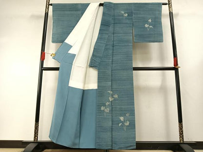平和屋着物●訪問着　草葉文　小大丸　たとう紙付き　正絹　逸品　未使用　AABH0893fy
