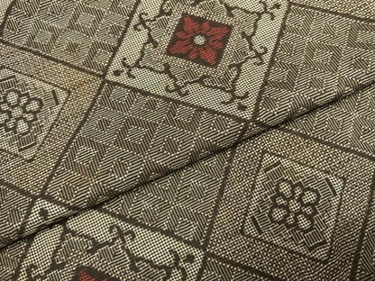 平和屋着物●本場大島紬　龍郷絣　正絹　逸品　AABH0870fy