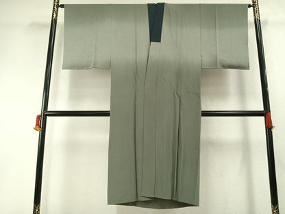 平和屋着物●男性　長襦袢　袷　手描き　玉堂　不側　正絹　逸品　AABH0884fy