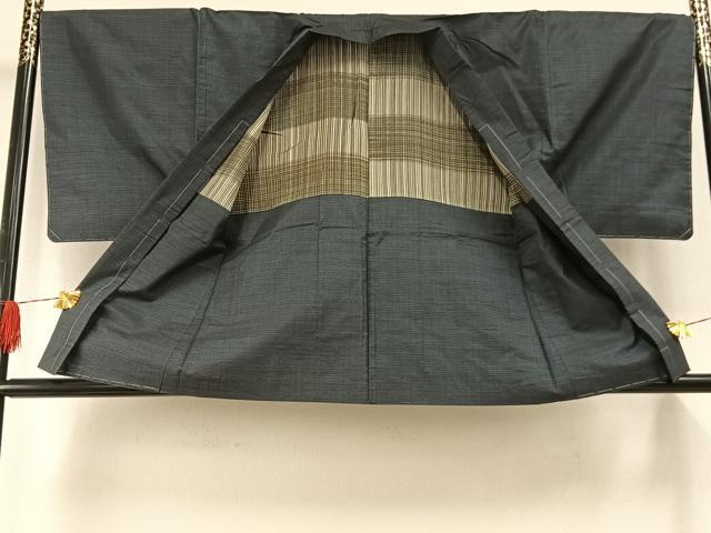 平和屋着物●男性　本場大島紬　アンサンブル　100亀甲　総詰め　反端付き　正絹　逸品　AABH0891fy