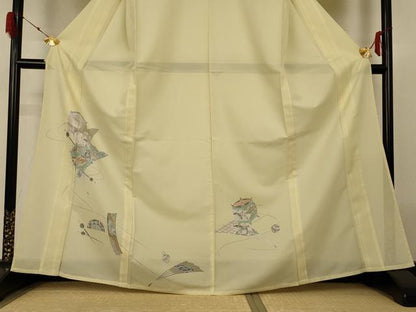 平和屋着物＊夏物 訪問着 絽 糸巻文 洗える着物 AABH3909jd