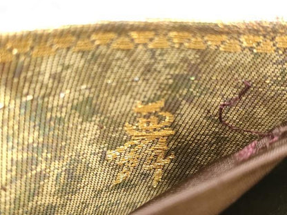 平和屋着物◎六通柄袋帯 手織 舞 引箔 正絹 逸品 CABF0042vf