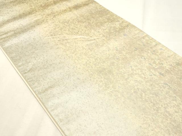 平和屋着物◎六通柄袋帯　霞文　引箔　正絹　逸品　CABF0058vf